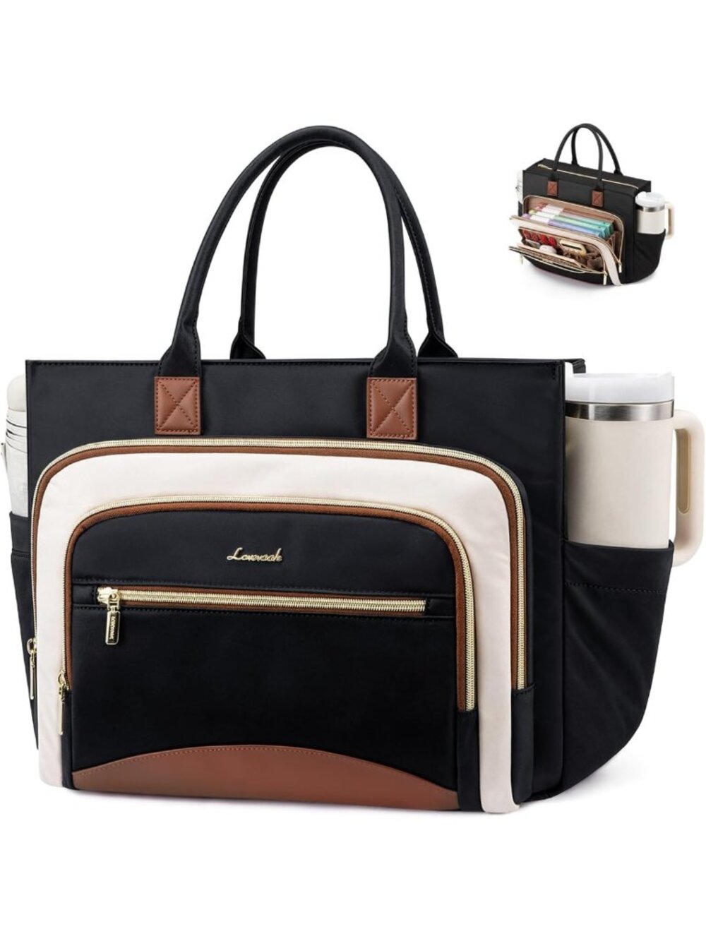 Stylish Work Tote Bag for Women | Laptop & File Organizer | Perfect Teacher Bag